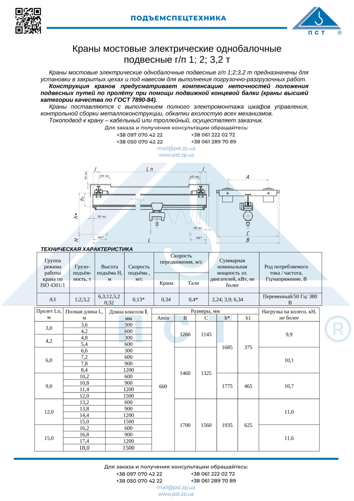 кран балка электрическая